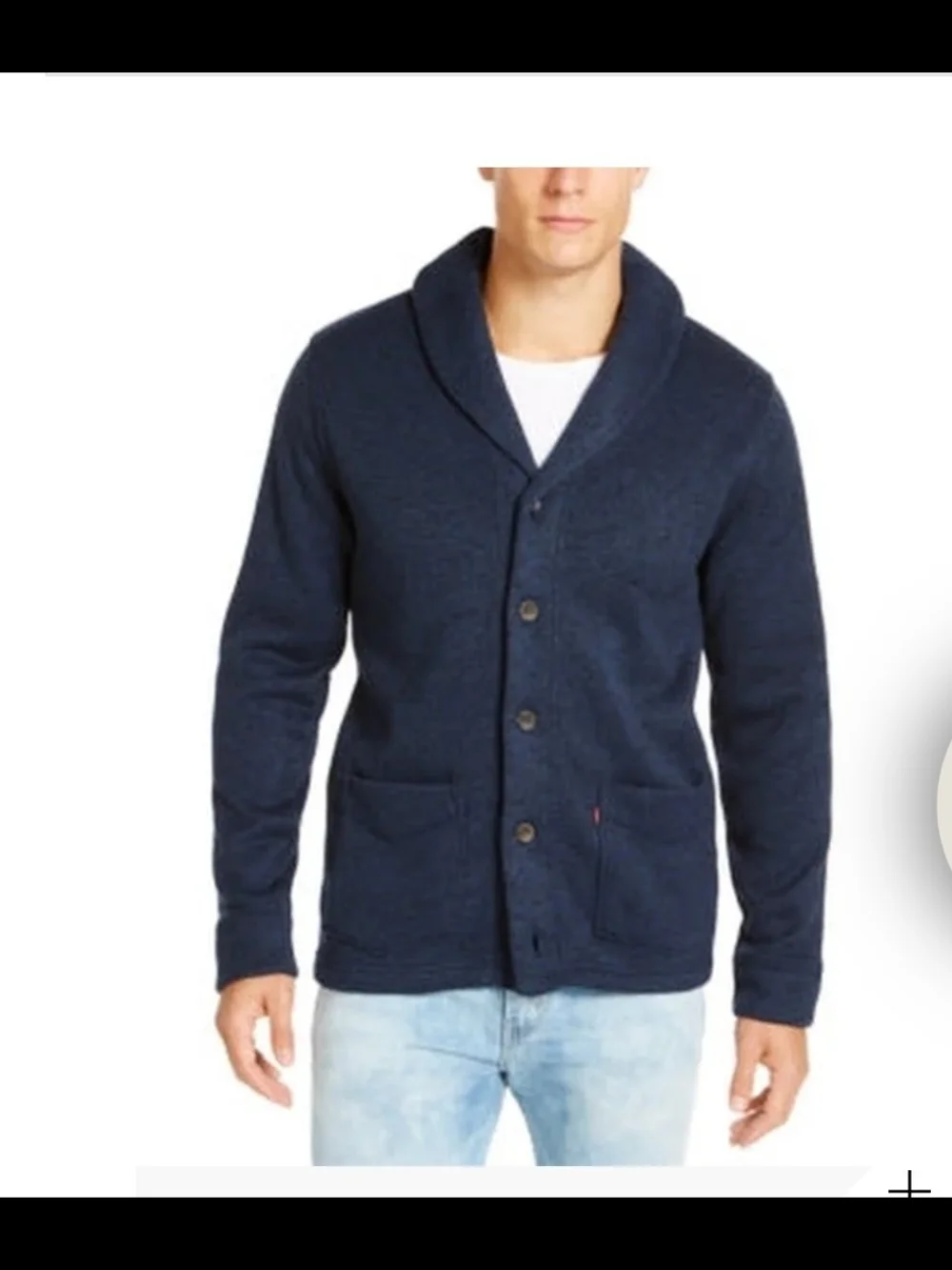 Levi's Men's Navy Shawl Collar Button Cardigan